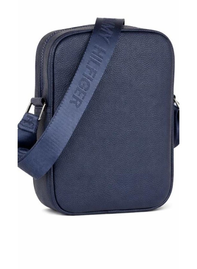 Hilfiger Denim Tommy Hilfiger Men’s Elevated Logo Crossbody Reporter Bag – Navy Blue - Image 3